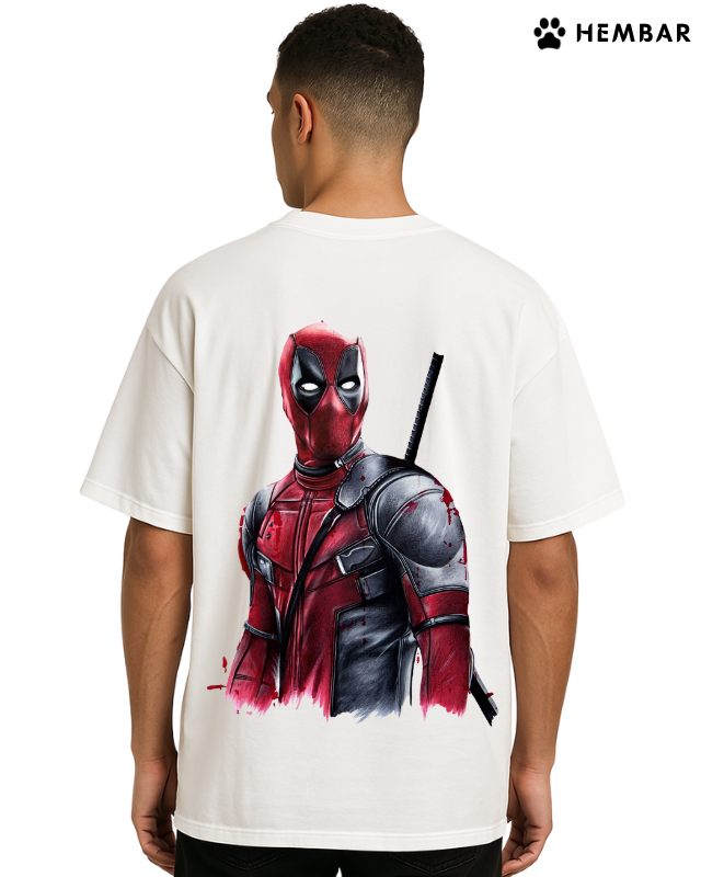 Dead Pool Oversized Back Printed Tee