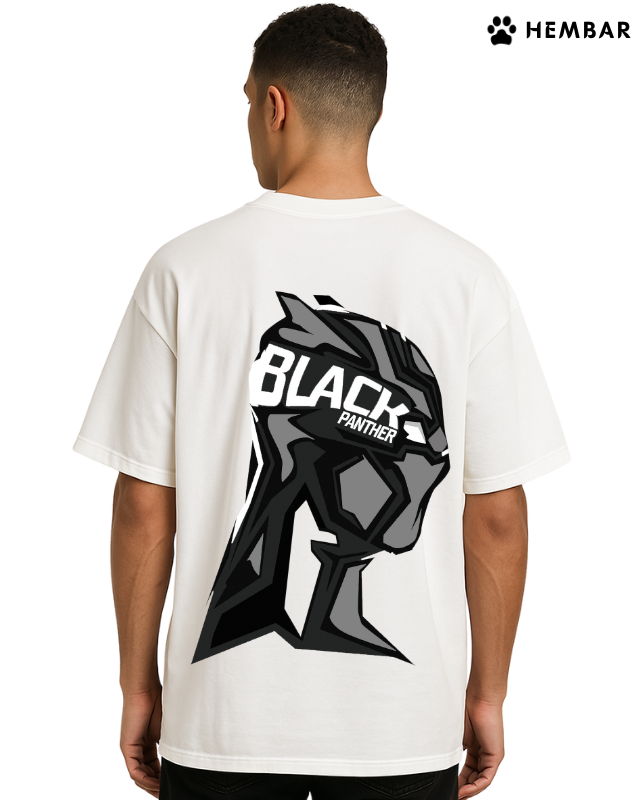 Black Panther Exclusive Back Printed Oversized Tees