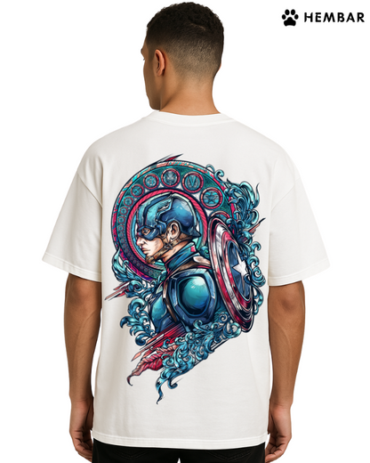 Captain America Printed Oversized Tshirt | Premium Print Ever Seen