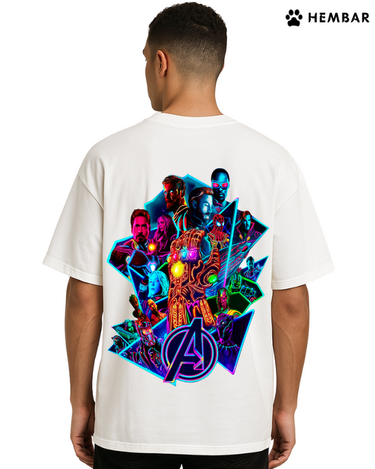 Multicolor Premium Avengers Printed Oversized Tshirt