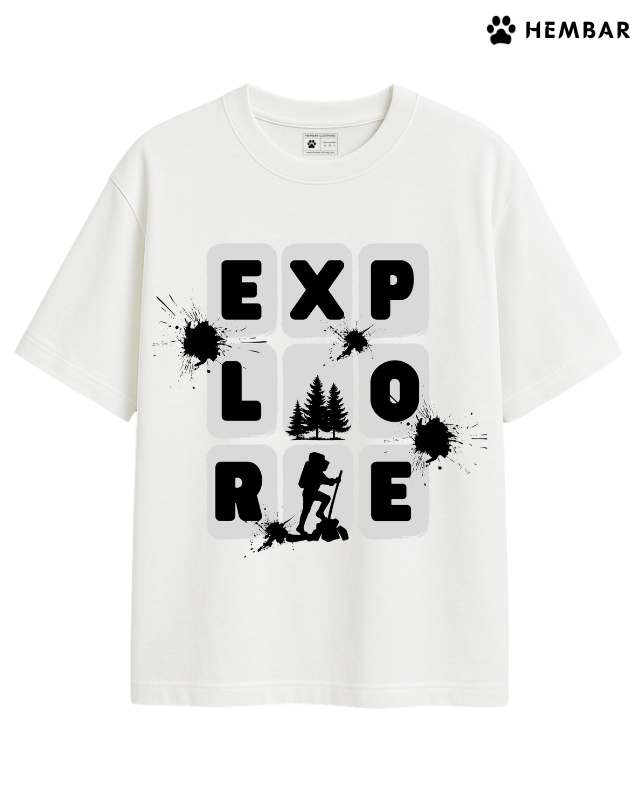 Adventure in every thread. 🌲🚶‍♂️ The 'EXPLORE' oversized tee is made for the wild at heart