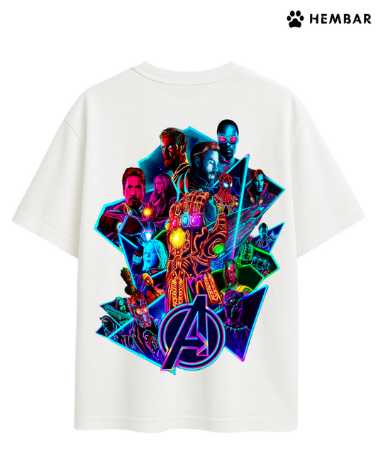 Multicolor Premium Avengers Printed Oversized Tshirt