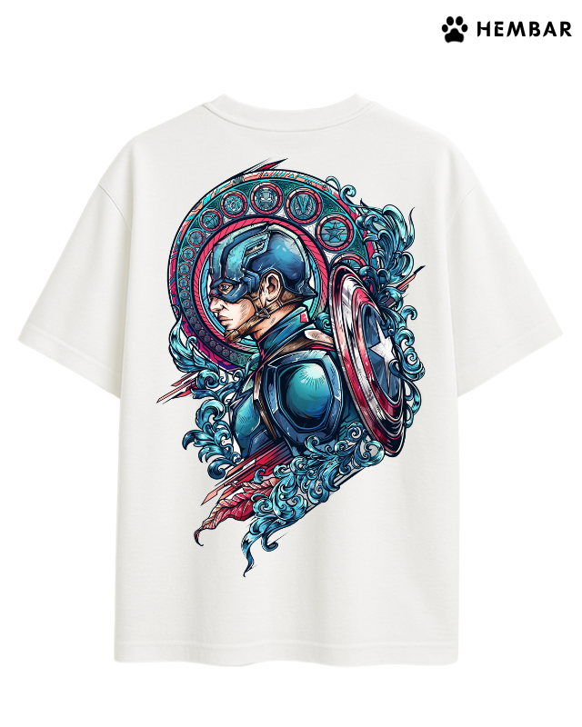 Captain America Printed Oversized Tshirt | Premium Print Ever Seen
