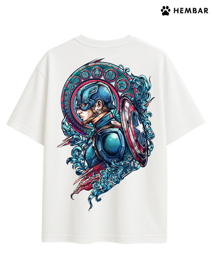 Captain America Printed Oversized Tshirt | Premium Print Ever Seen