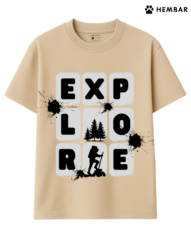 Adventure in every thread. 🌲🚶‍♂️ The 'EXPLORE' oversized tee is made for the wild at heart