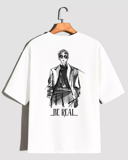 "Be Real" Premium Oversized T-shirt | Black